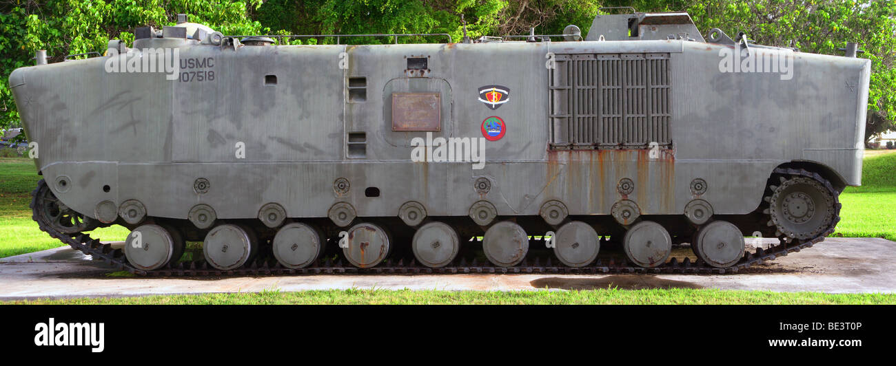 Amphibious armoured vehicle LVT-5. Stock Photo