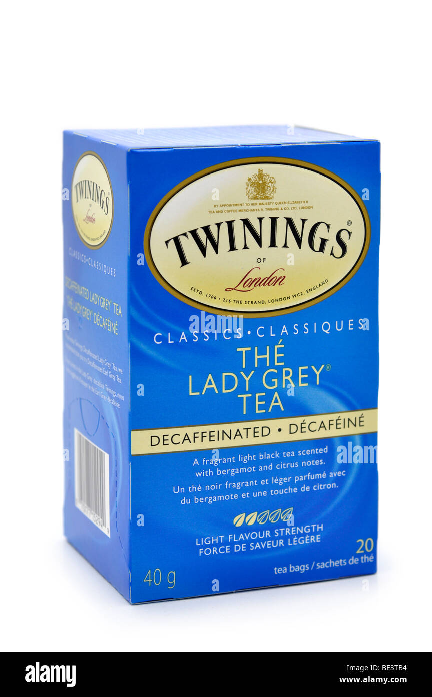 Box of Decaffeinated Black Tea Teabags Stock Photo Alamy