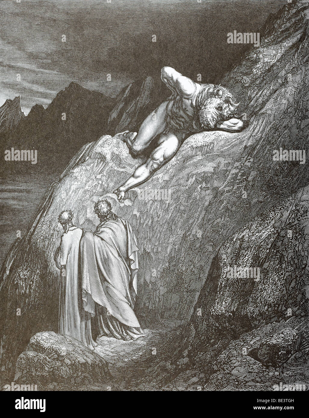 Illustration for Dante's Divine Comedy stock image