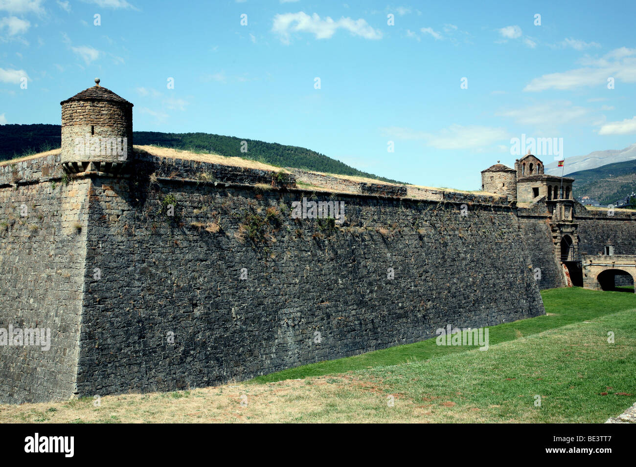Old fort in Spanish town of Jaca Stock Photo