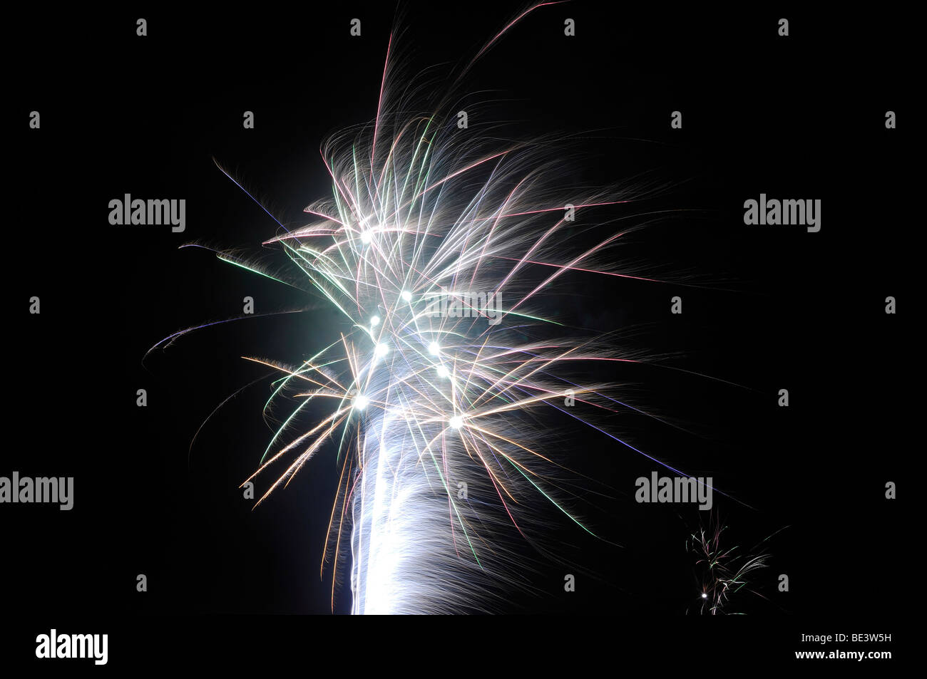 Fireworks at midnight Stock Photo