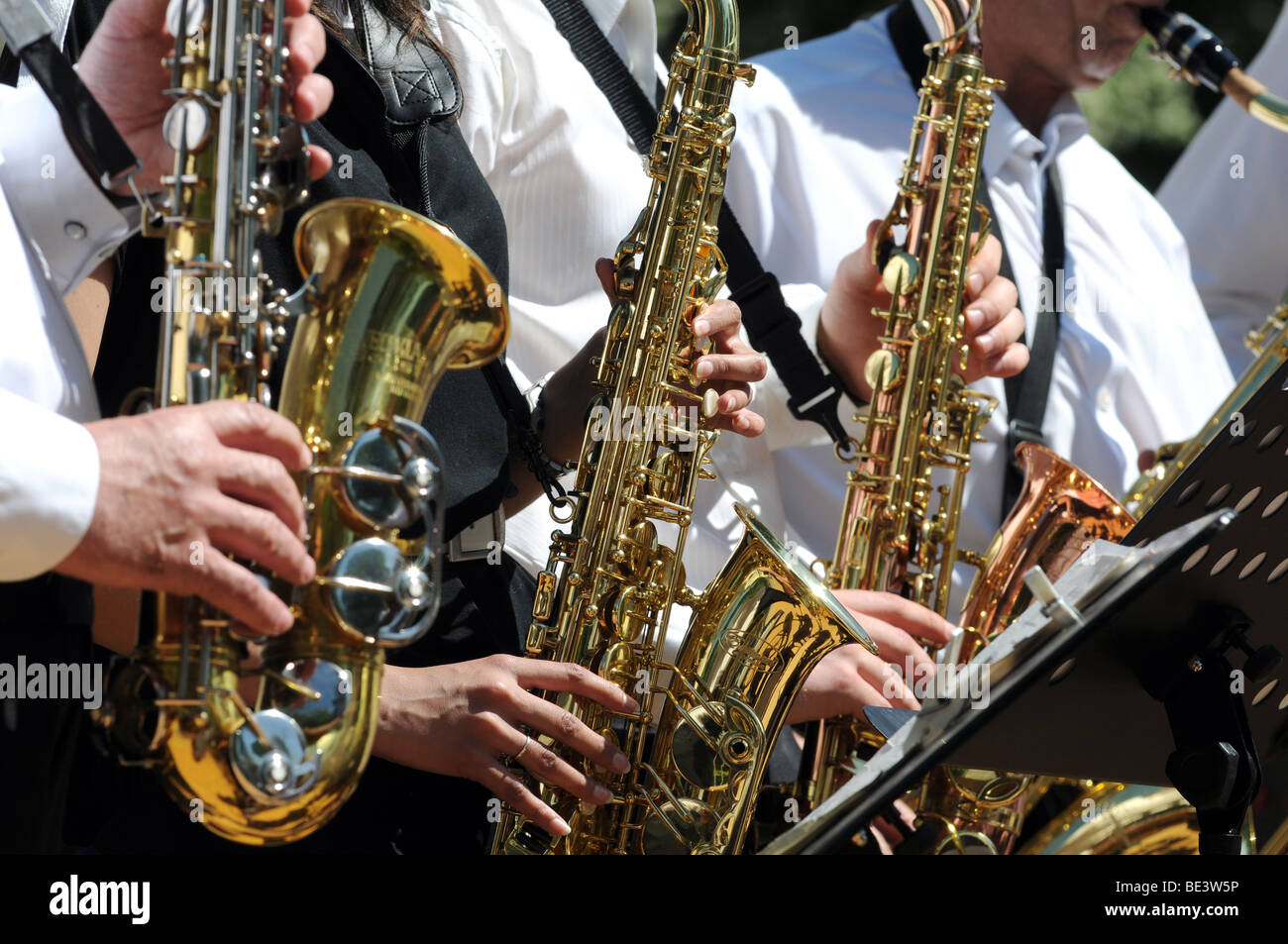 Members of one of polish university orchestra during performance in