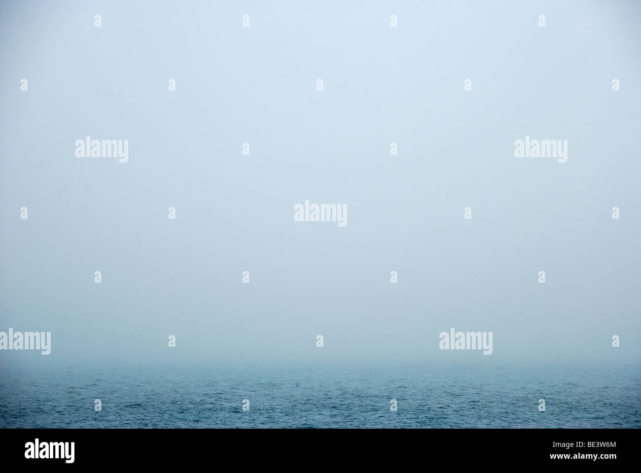 Fog on Lake Michigan Stock Photo