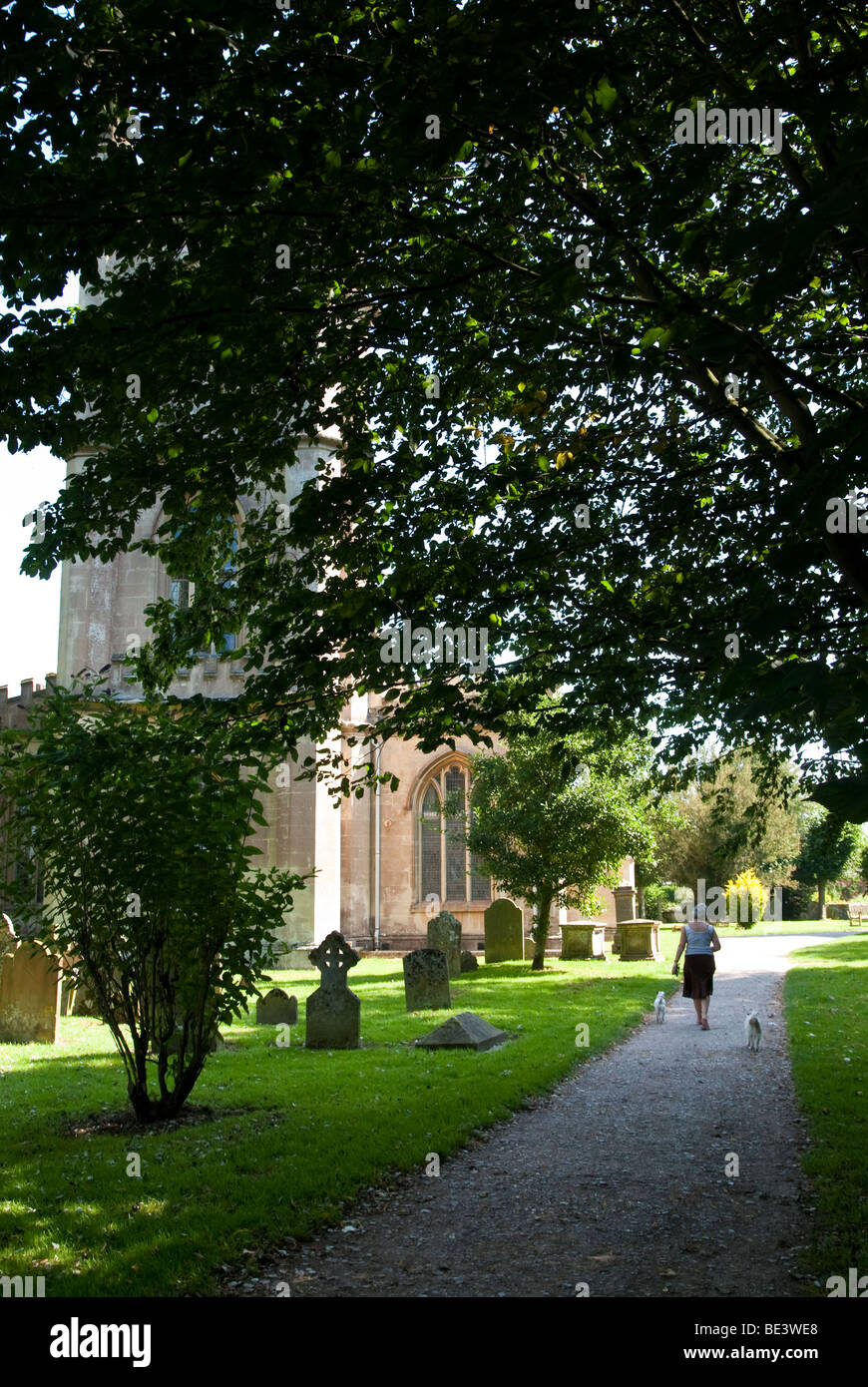 The parish church of Saint Lawrence in Hungerford along side the