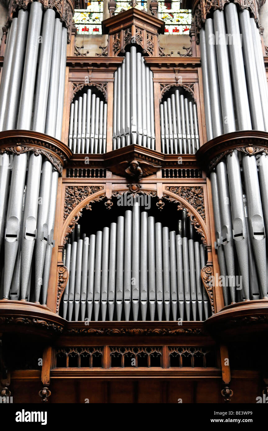 Organ, Southwark Cathedral, cathedral and collegiate church of St. Savior and St. Mary Overie, London, England, United Kingdom, Stock Photo