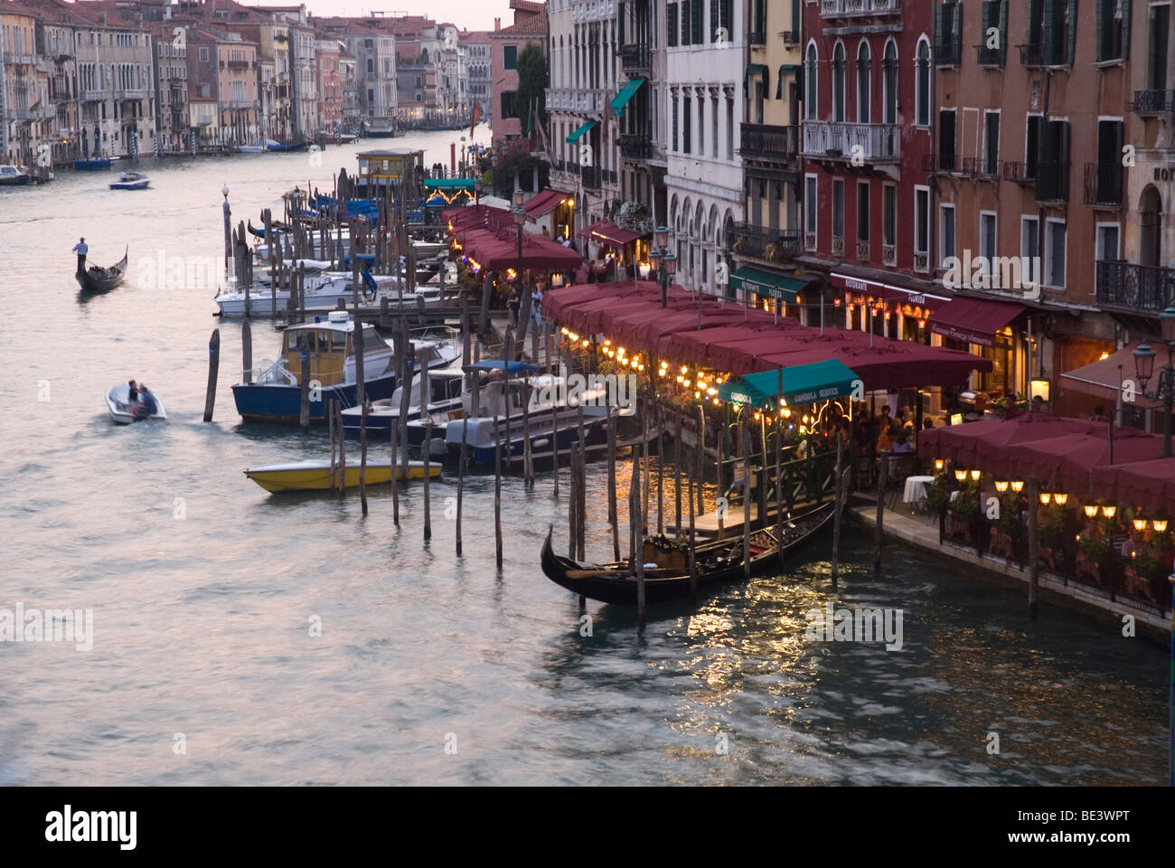 View of the Grand Canal, from Rialto Bridge, Venice, Italy Stock Photo ...