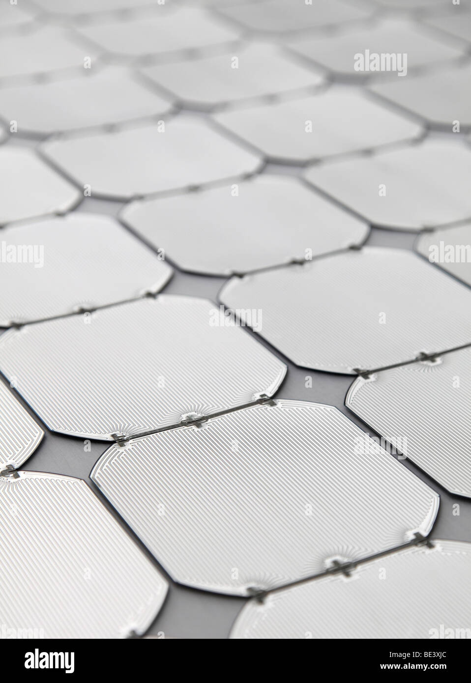 Solon SE: production of solar panels. Electric circuits on solar cells, BERLIN, GERMANY Stock Photo