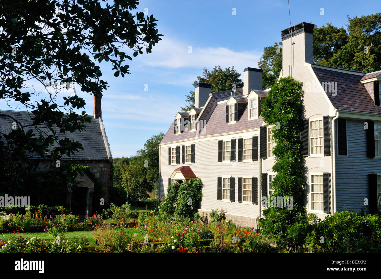 Historic home of President John Quincy Adams in Quincy, Massachusetts USA Stock Photo