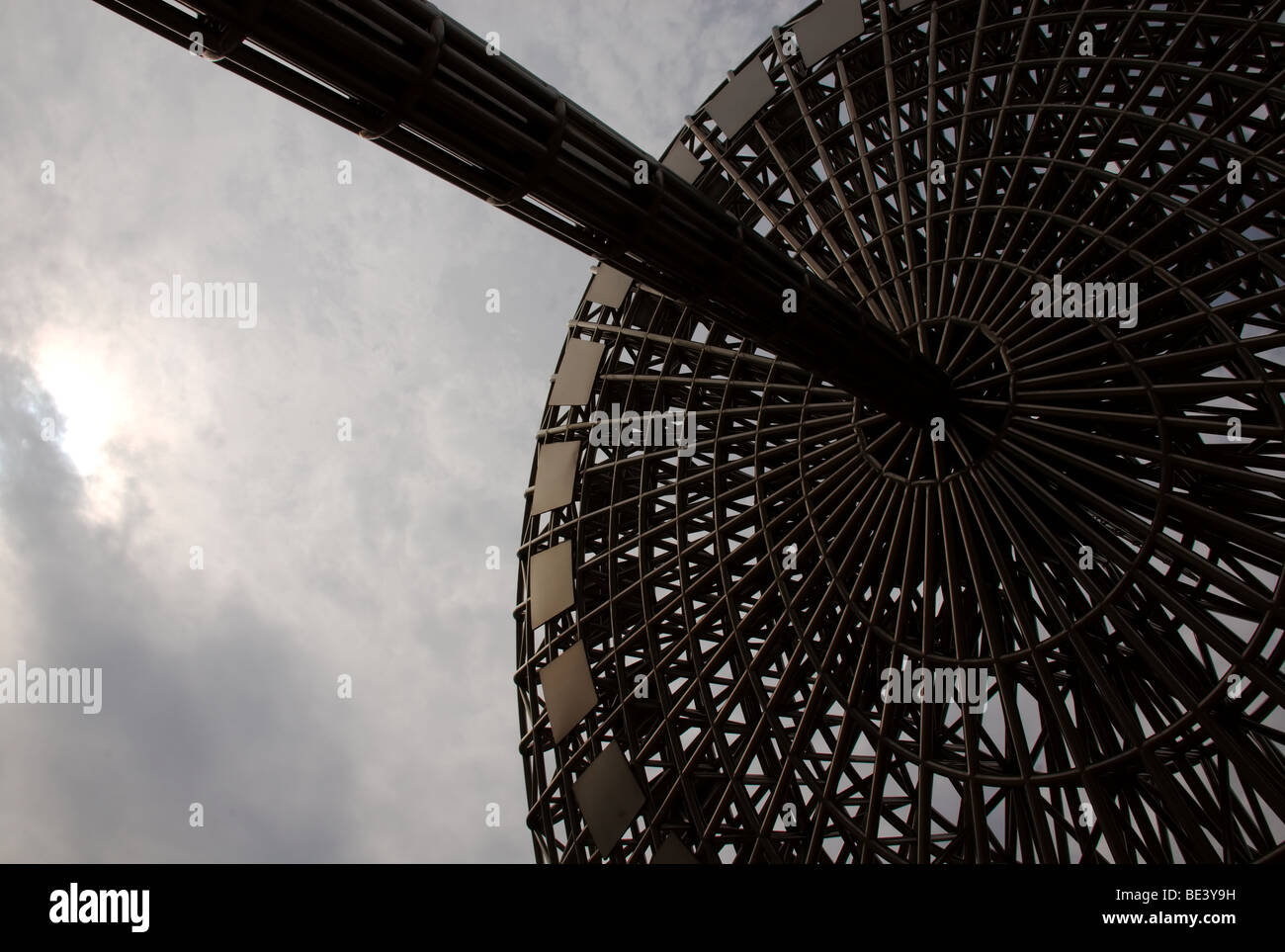 Giant sundial on a cloudy day Stock Photo Alamy
