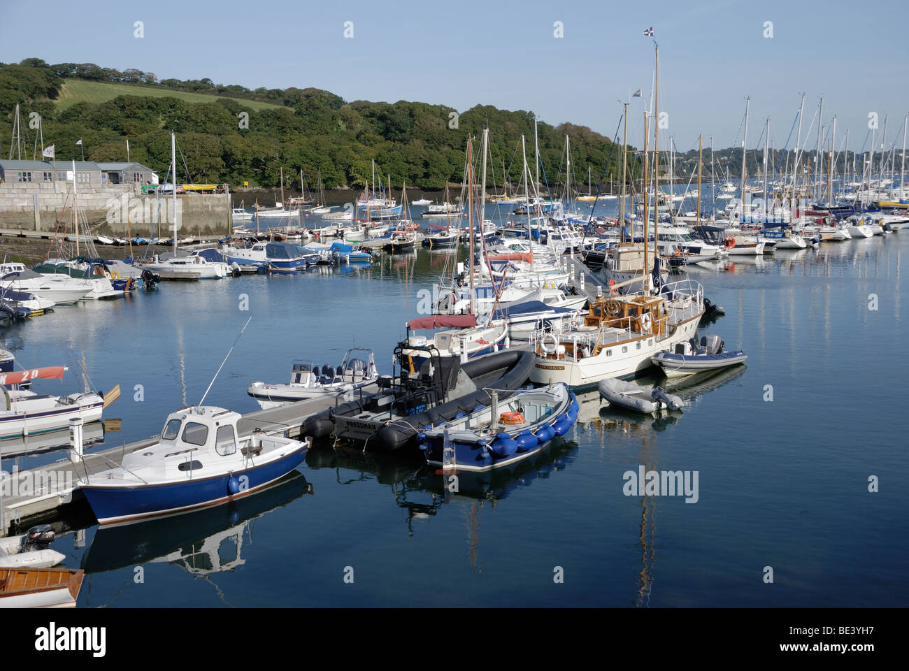 Mylor Yacht Basin Stock Photo