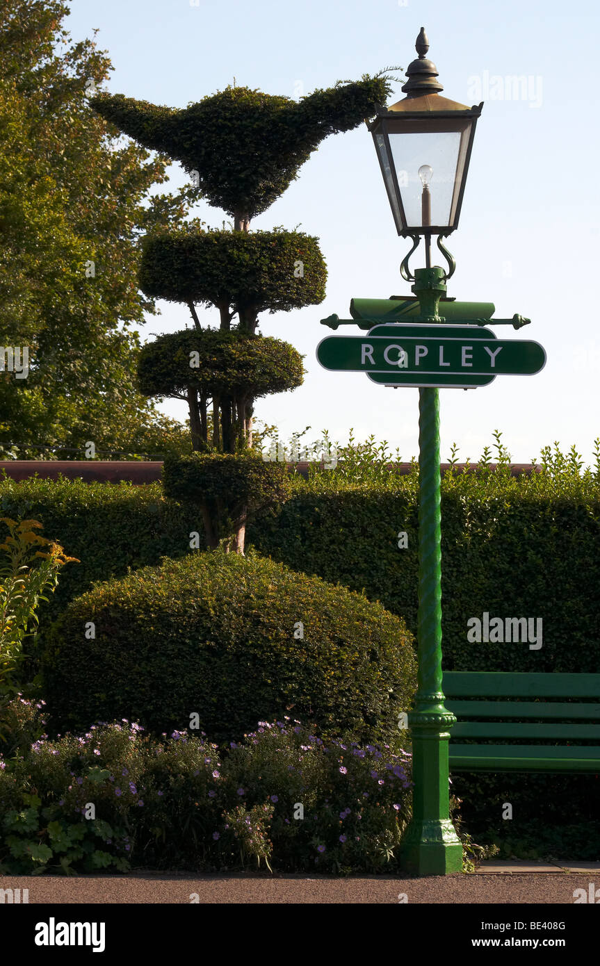 Topiary on the MidHants Railway in Hampshire, England. taken at the