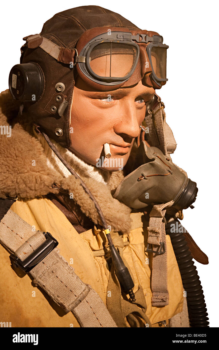 Model statue of pilot of 322 (Dutch) Squadron RAF Second World War in museum at Arnhem Netherlands Stock Photo