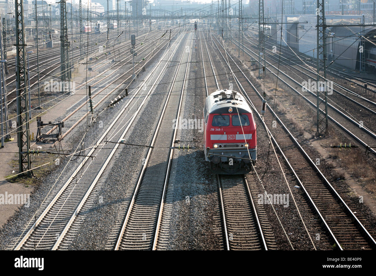 Gleise der Deutsche Bahn AG Stock Photo