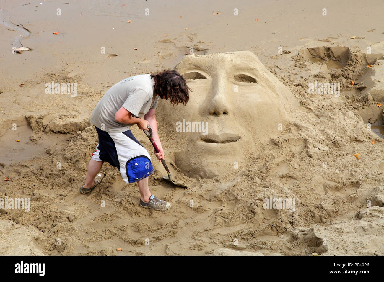 Sand sculpture by the Thames Embankment, London 5 Stock Photo
