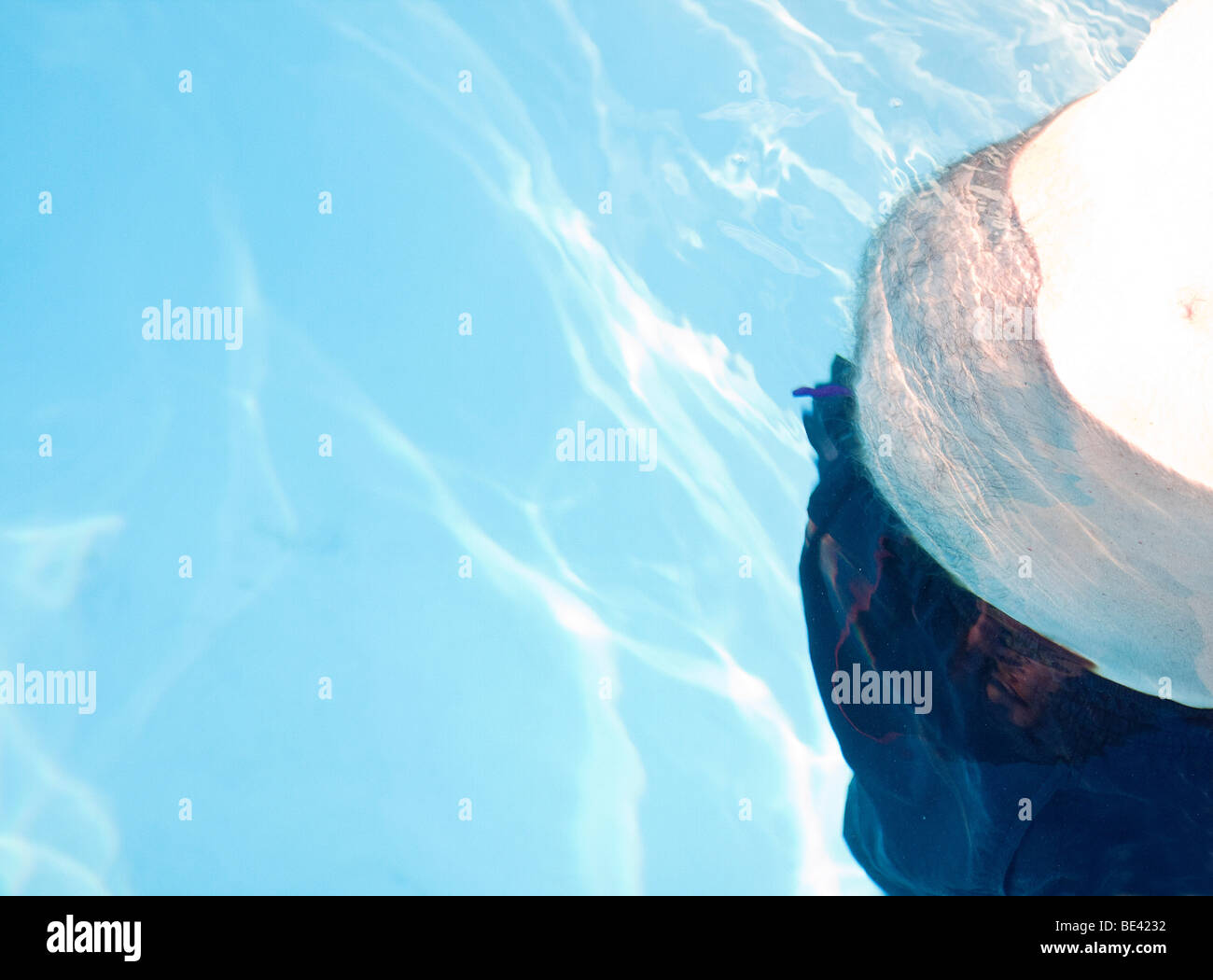 Stomach In The Pool Stock Photo Alamy