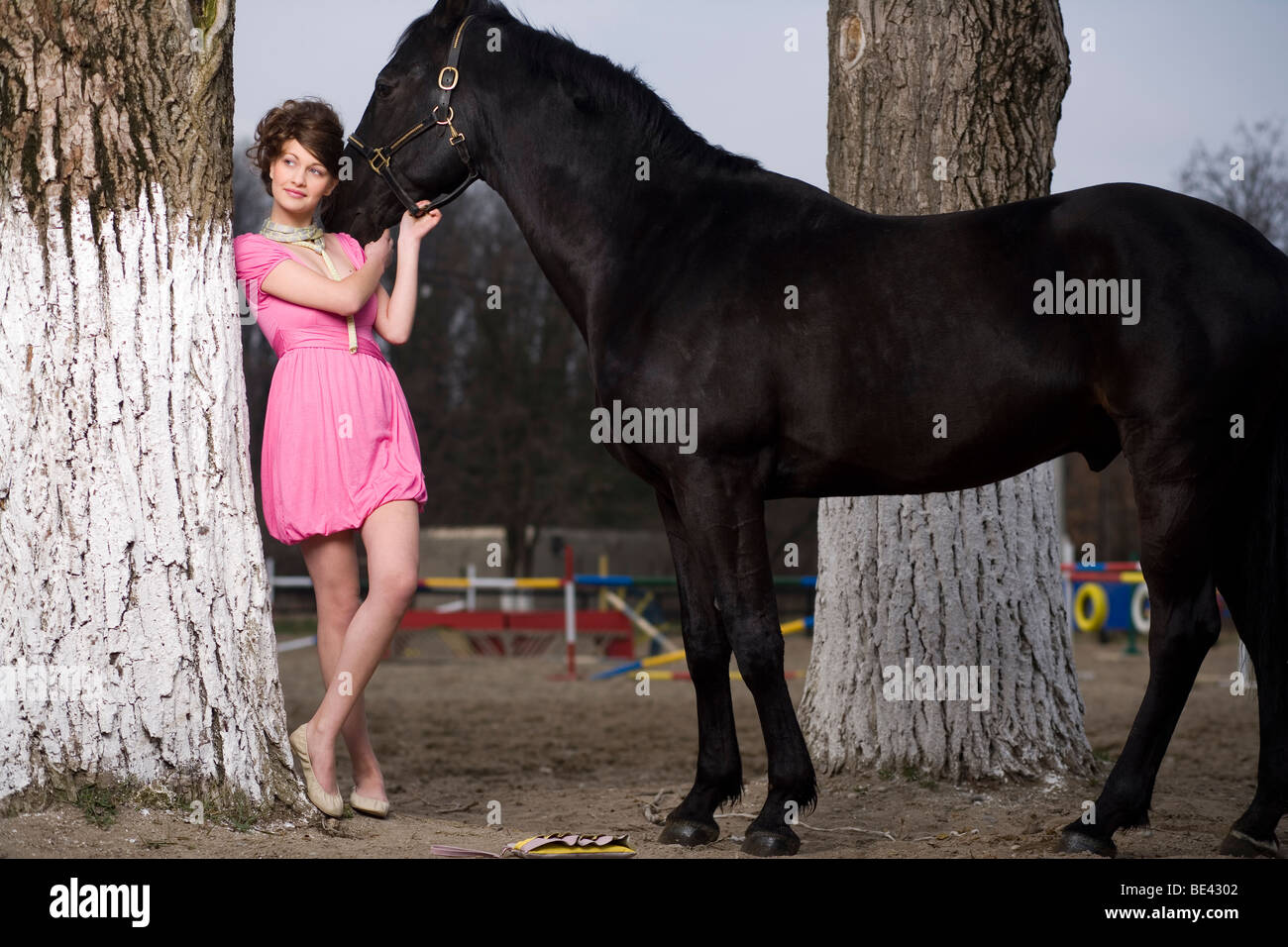 Woman in harness hi-res stock photography and images - Alamy