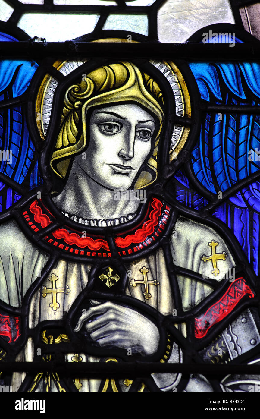 St. Michael stained glass, St. Michael and All Angels Church, Bugbrooke