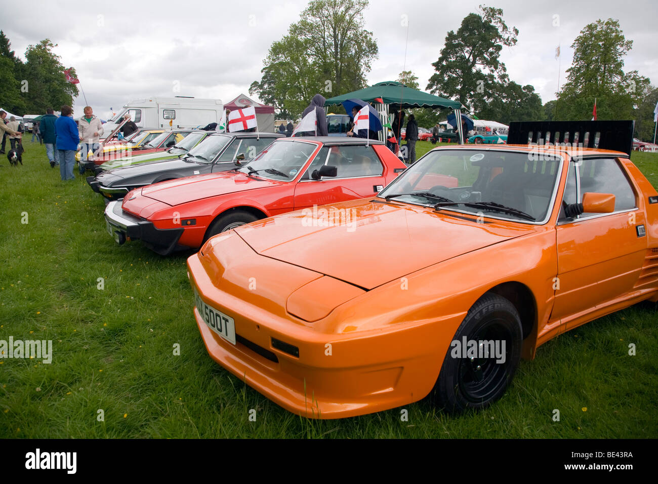 Fiat and Bertone X1/9's at Scottish Borders Historic Motoring Extravaganza 2009 Stock Photo