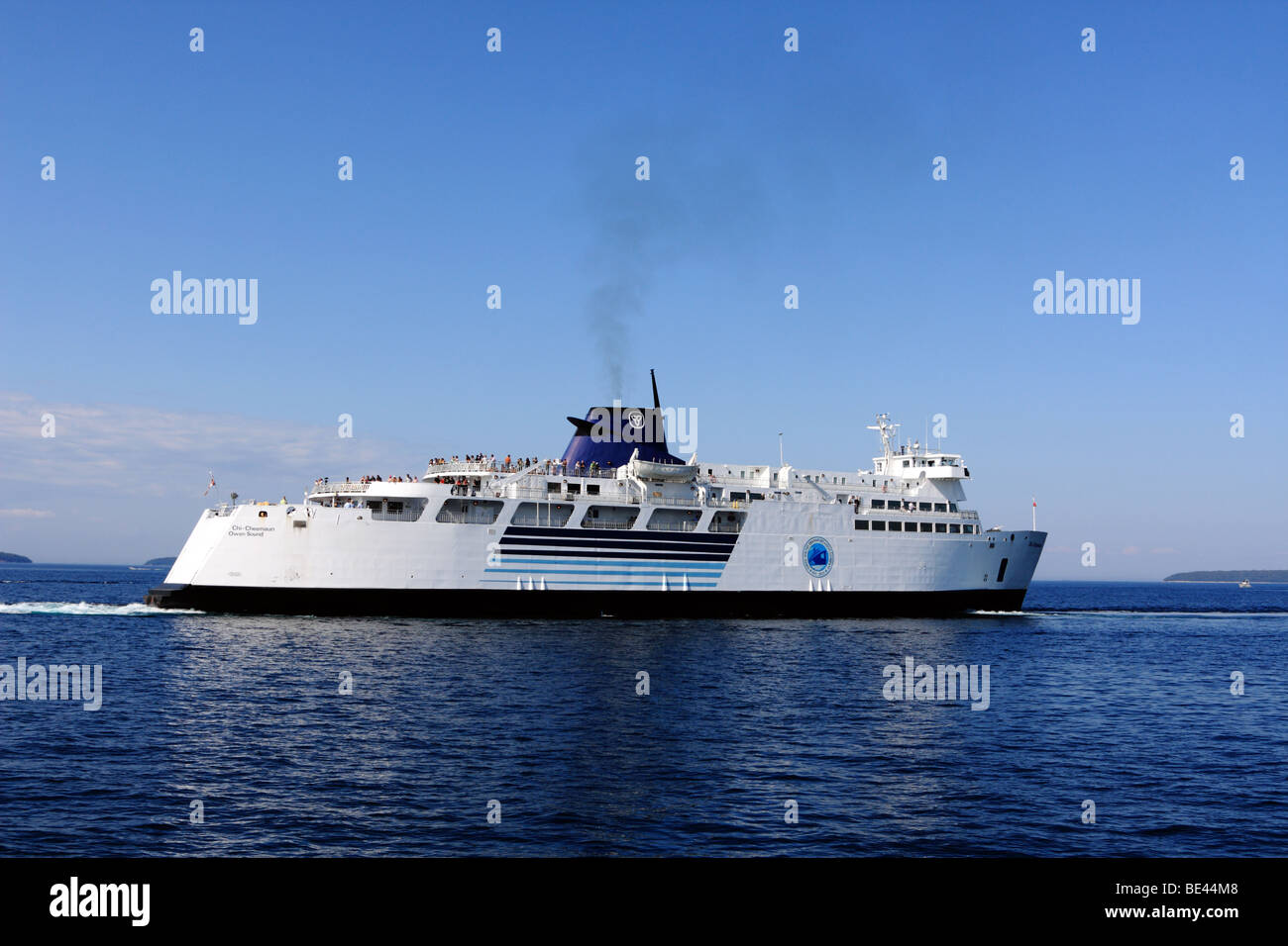 Chi Cheemaun Ferry Between Bruce Peninsula And Manitoulin Island In Stock Photo Alamy