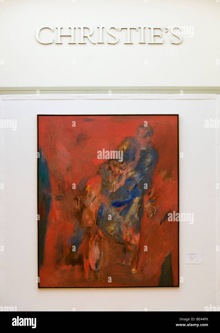 "Untitled" a a painting of Tyeb Mehta one of the most important Indian Modernist  at Christie's London Stock Photo