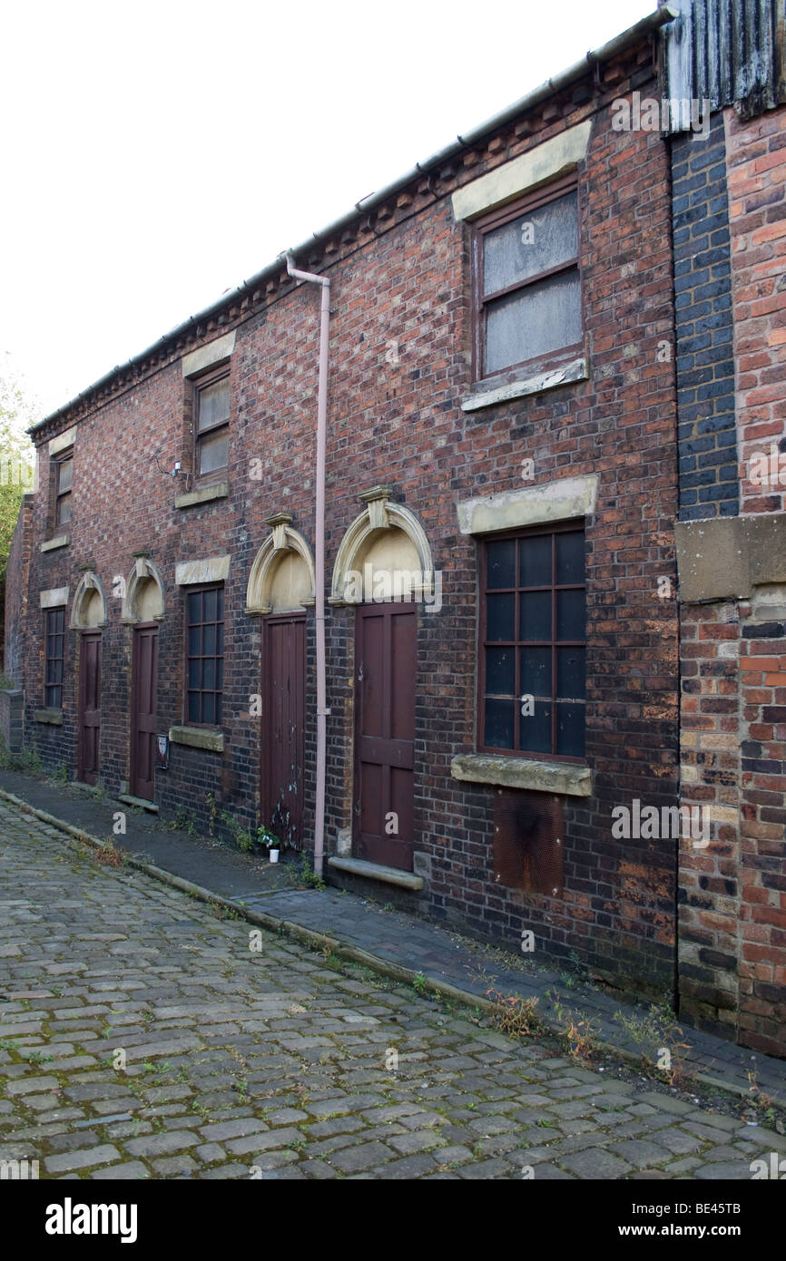 Victorian Pottery Workers Cottages Short Street Longton Stock