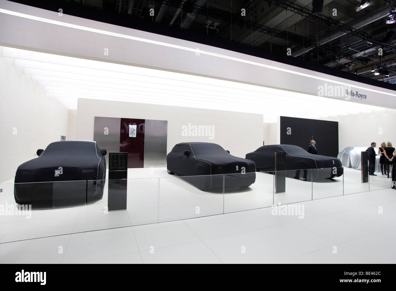 63th International Motor Show ( IAA ): presentation of the car manufacturer Rolls-Royce with covered cars Stock Photo