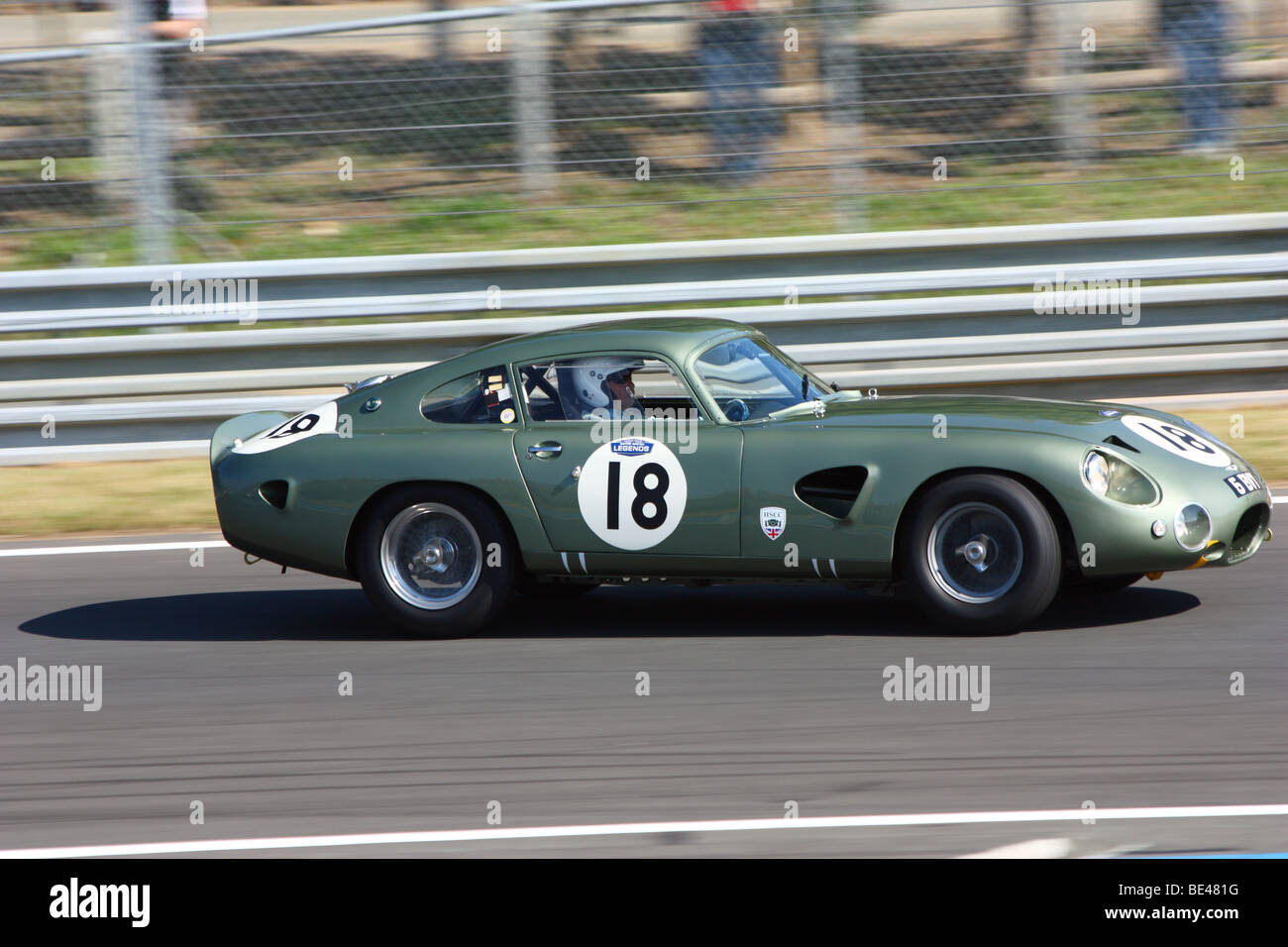 Motor Racing Legends - Aston Martin Project 214 (1962) 24 hours of Le Mans  racetrack Stock Photo - Alamy