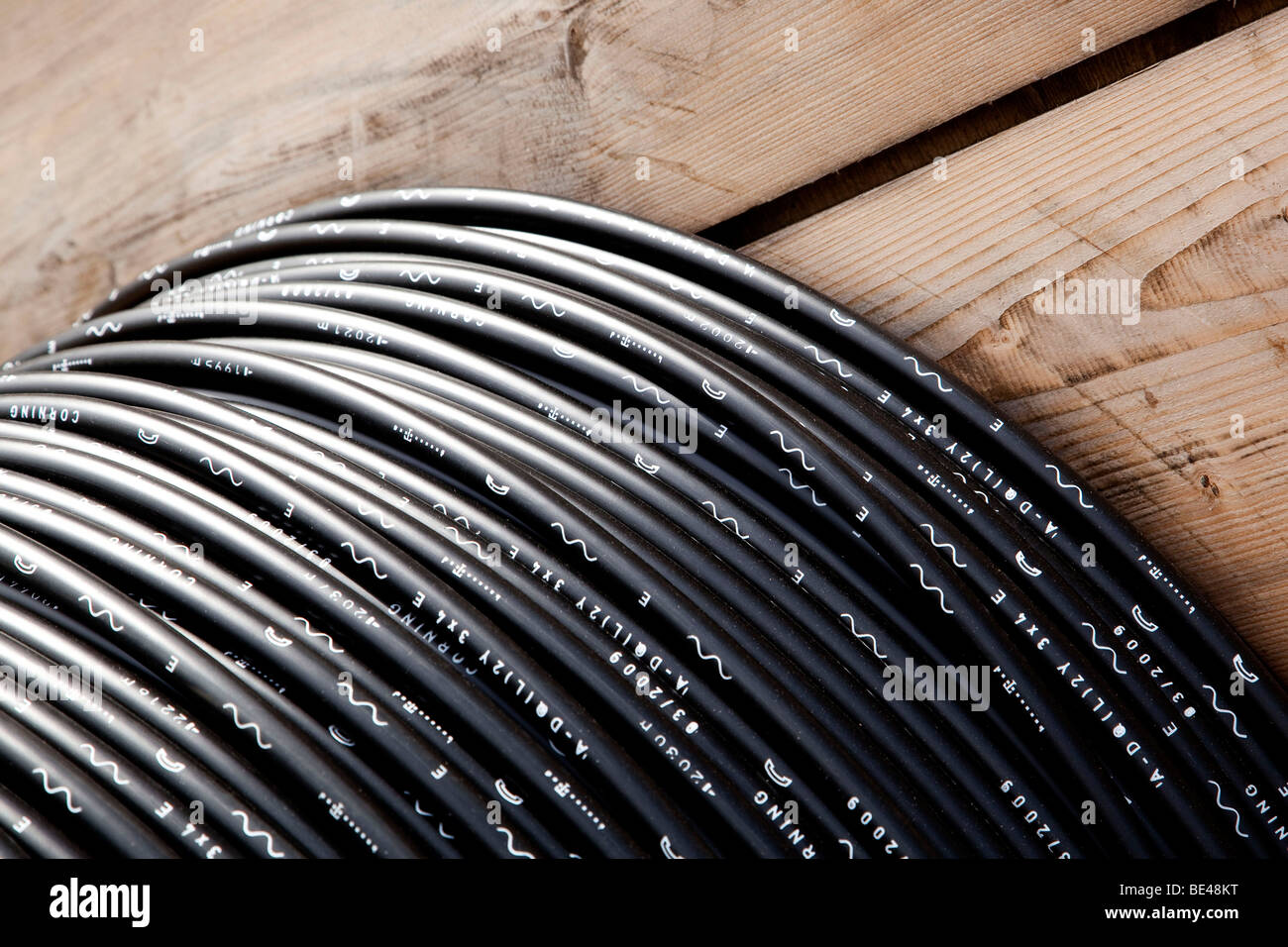 Fiber optic cable of the Deutsche Telekom AG German company in