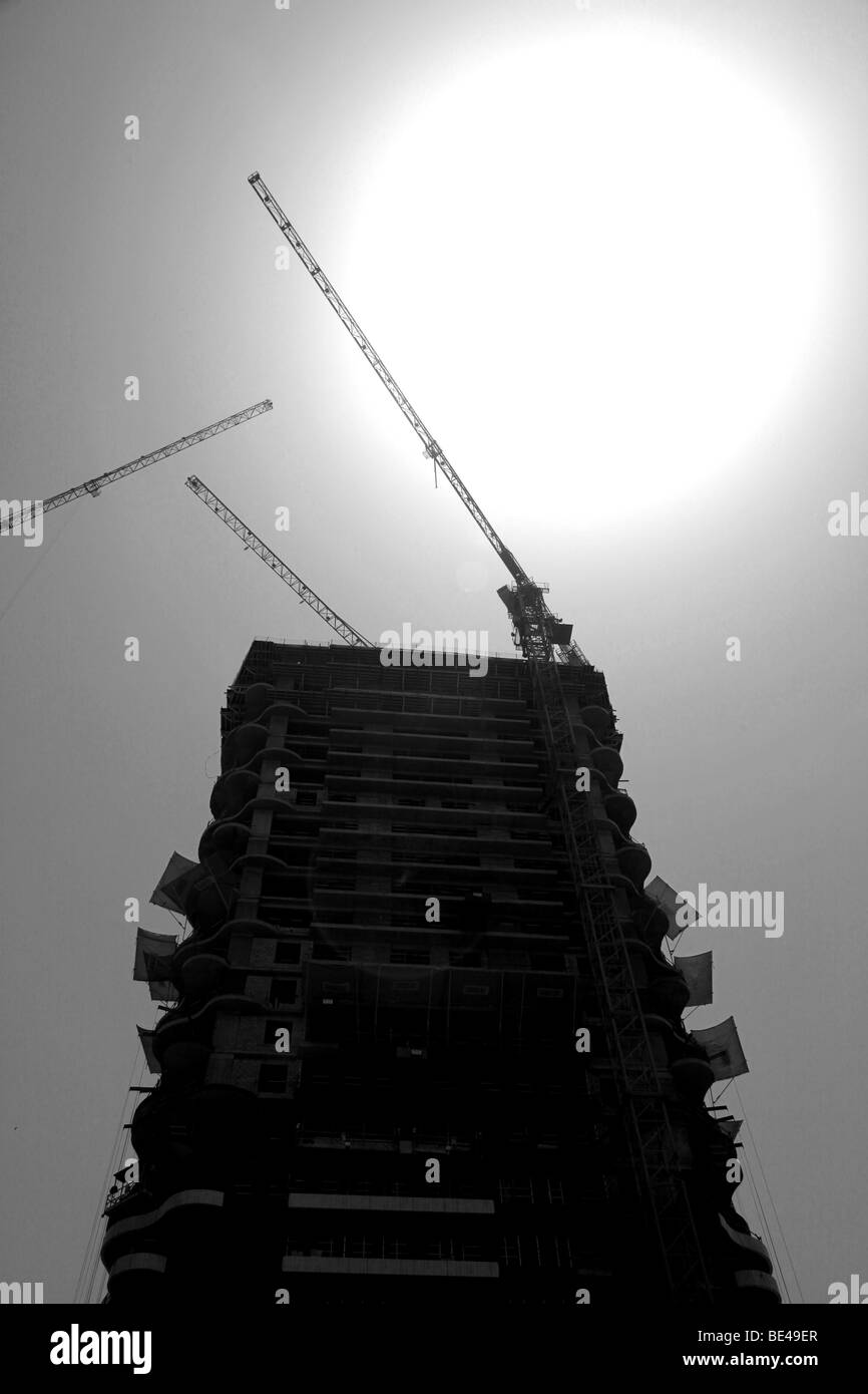 Construction work at Jumeirah Beach Dubai UAE Stock Photo