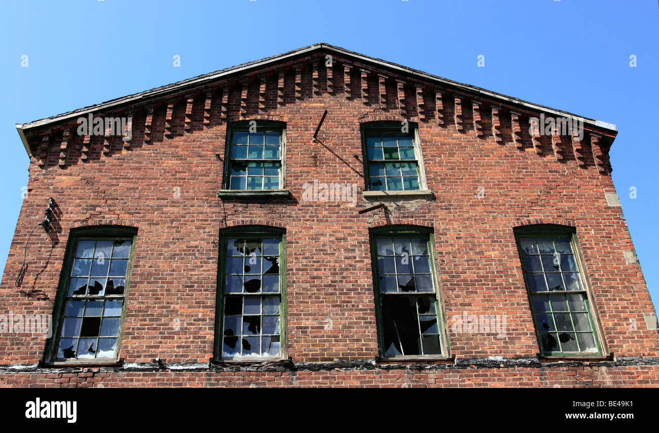 Abandoned factory, Seneca Falls, NY Stock Photo