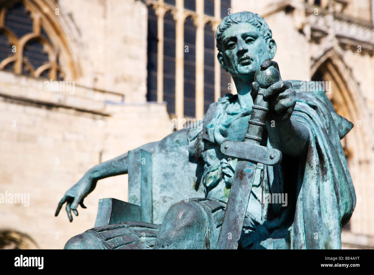 Constantine the Great Statue York Yorkshire England Stock Photo
