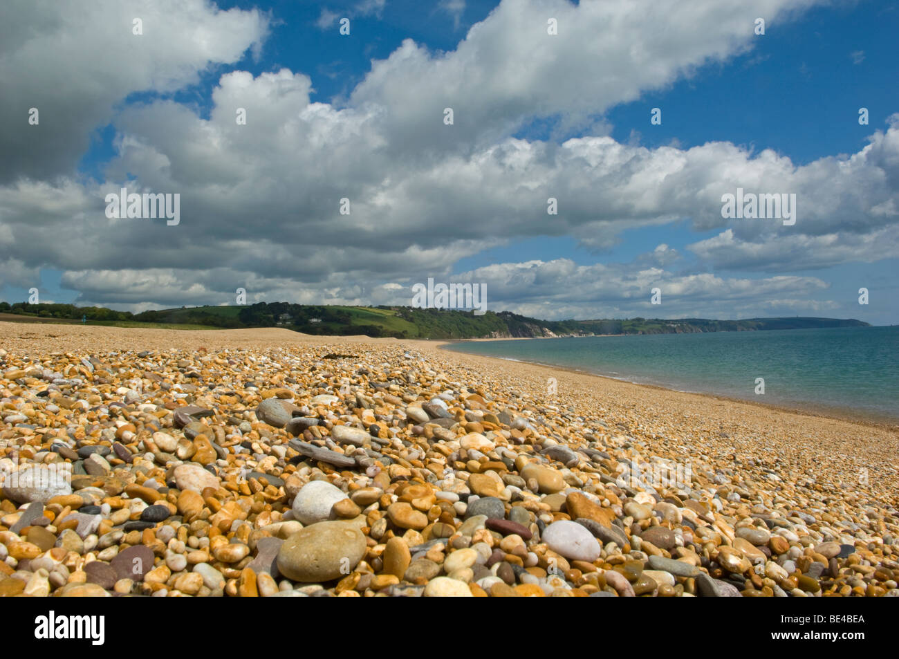 Slapton Sands with clouds Stock Photo