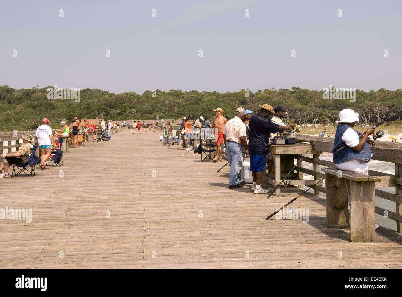 Myrtle Beach State Park Fishing Pier SC USA Stock Photo