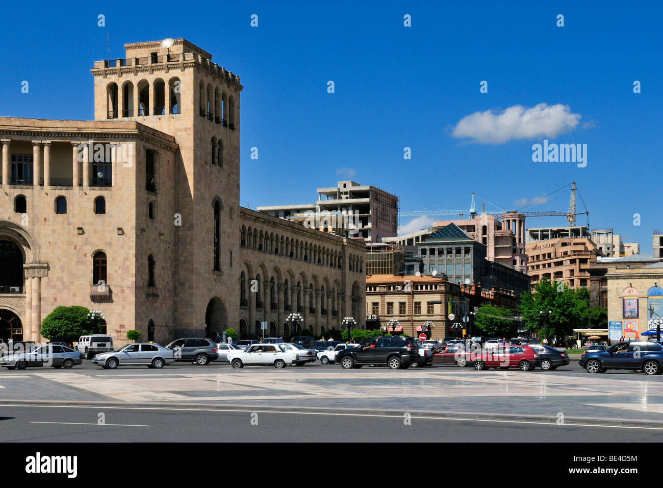 Public building, Republic Square, downtown Yerevan, Jerewan, Armenia, Asia Stock Photo