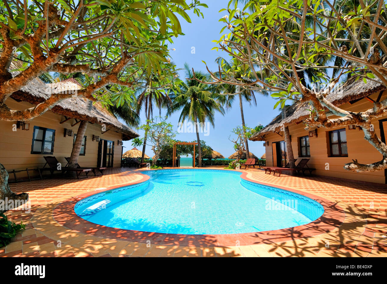 Swimming pool of the Lucy-Resort, Mui Ne, Vietnam, Asia Stock Photo