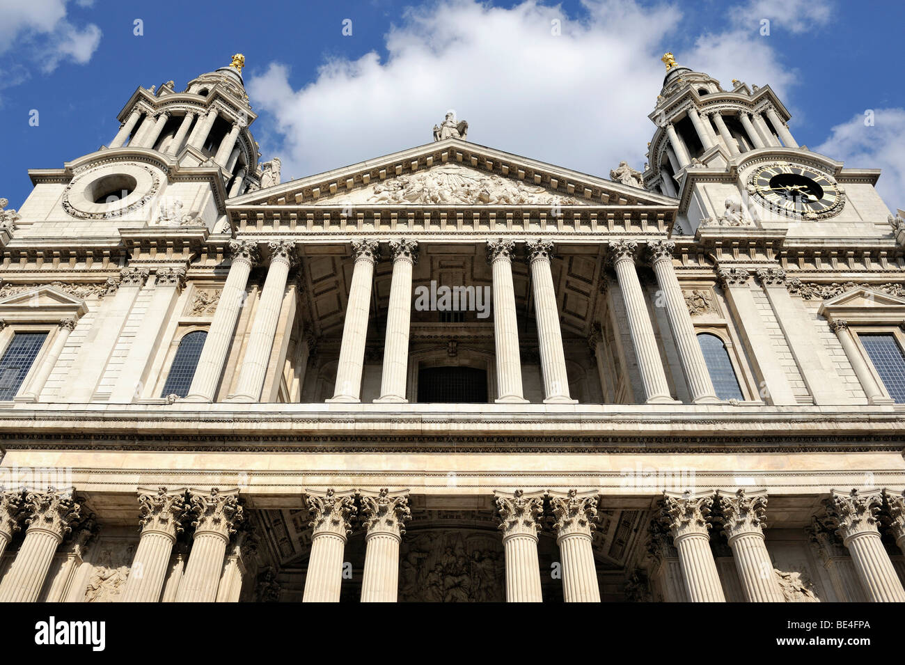 The west side with the twin towers of St Paul's Cathedral, London