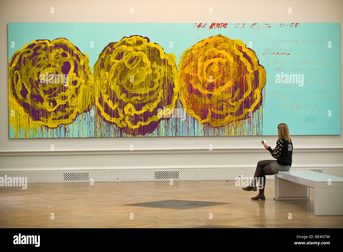 Blowsy Roses by Cy Twombly at the Royal Academy of Arts London Stock Photo