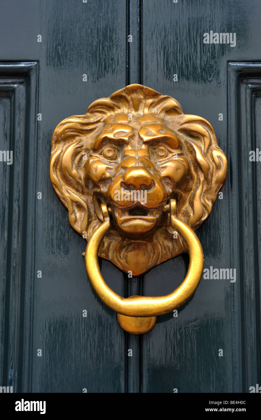 Lions Head Door Knocker Stock Photo