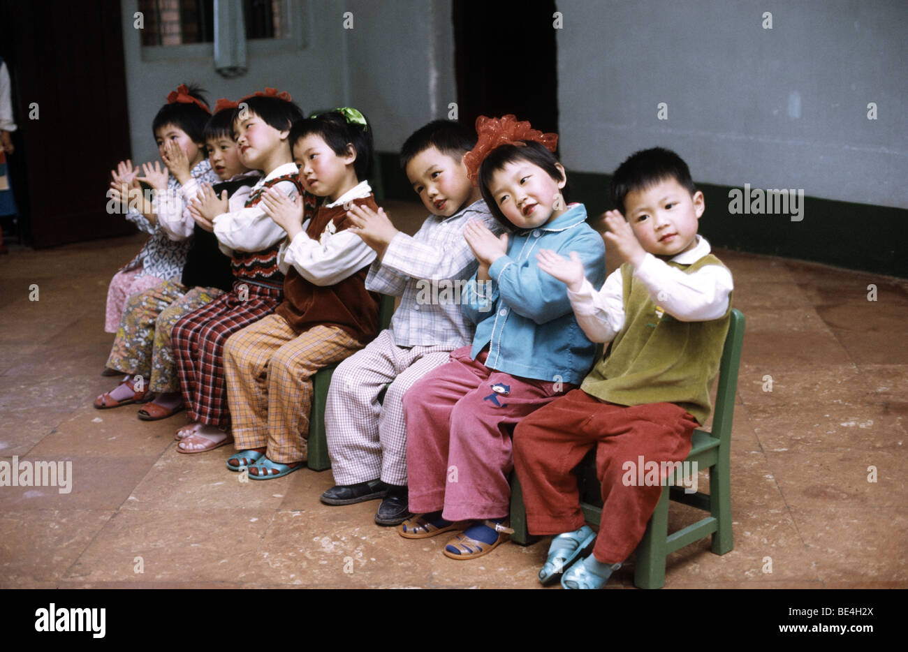 Kindergarten school children in China during the Cultural Revolution