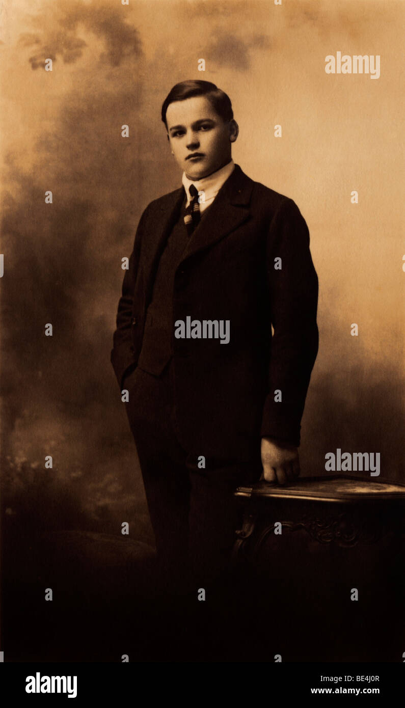 Portrait of a man, historic photograph, around 1922 Stock Photo