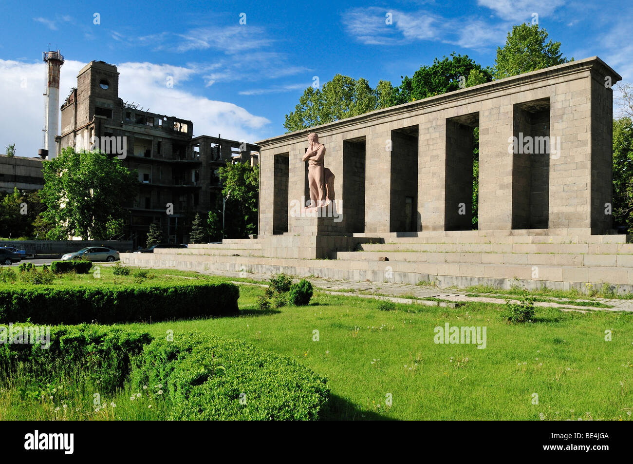 Sovjet style monument at downtown Yerevan, Jerewan, Armenia, Asia Stock Photo