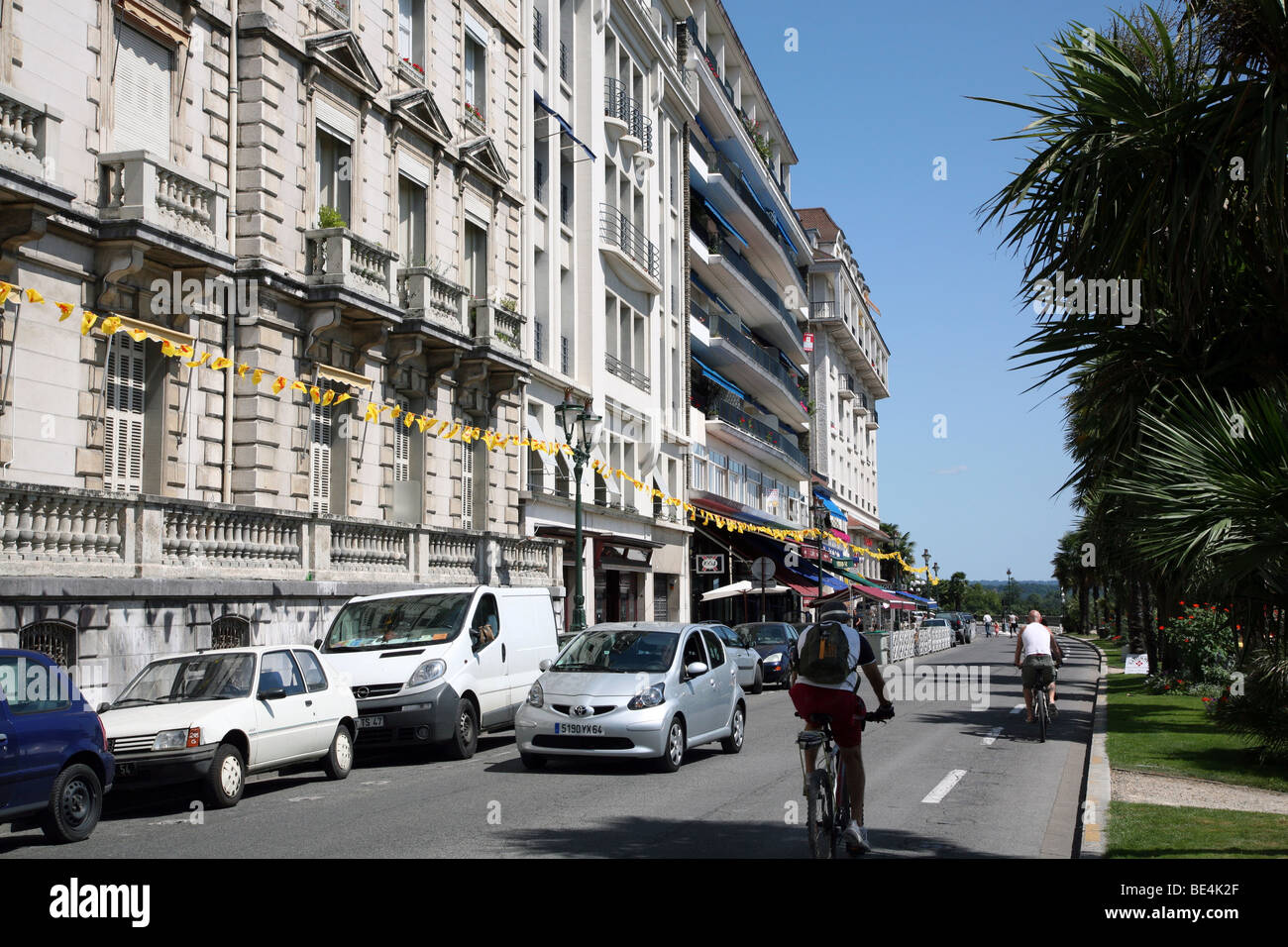 Boulevard de Pyrenees in Pau, France Stock Photo