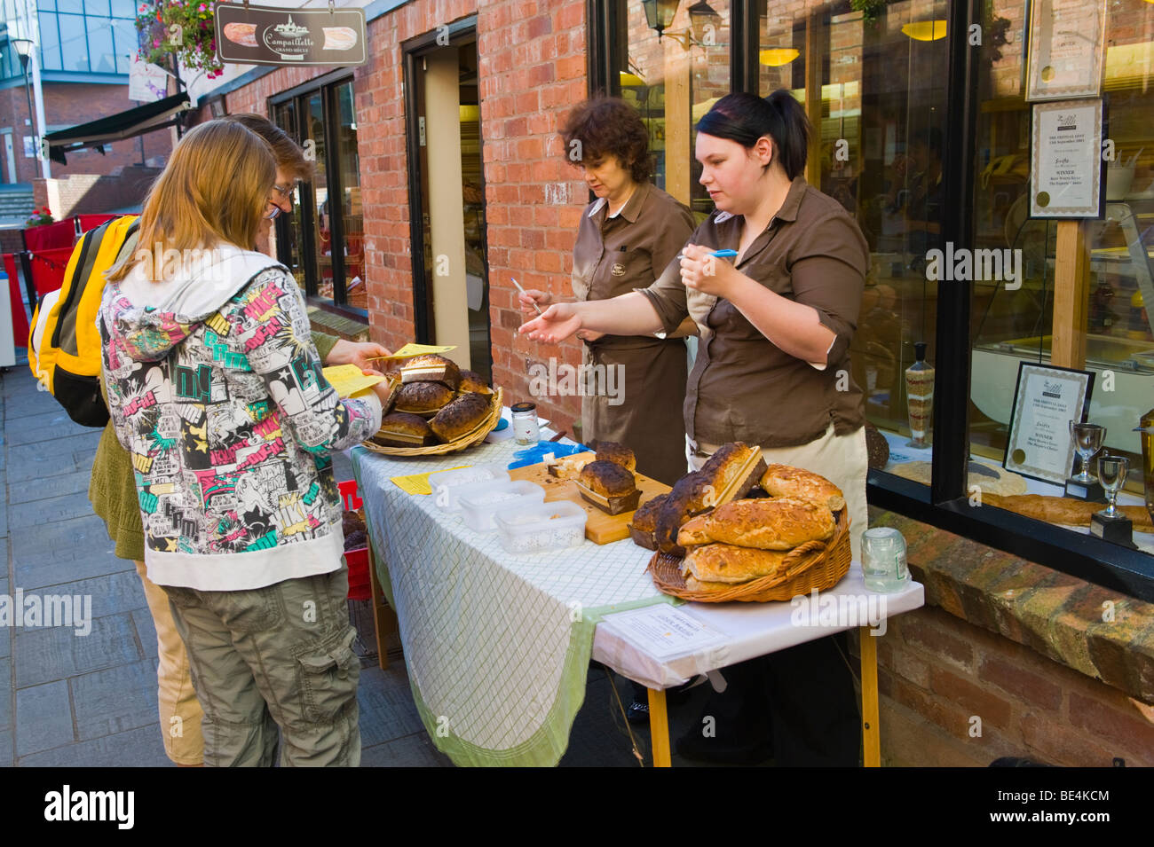 Visitors on the Bread Trail at Ludlow Food Festival Shropshire England UK Stock Photo