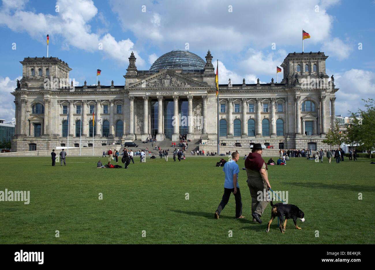 Reichstag building in Berlin, Germany, Europe Stock Photo