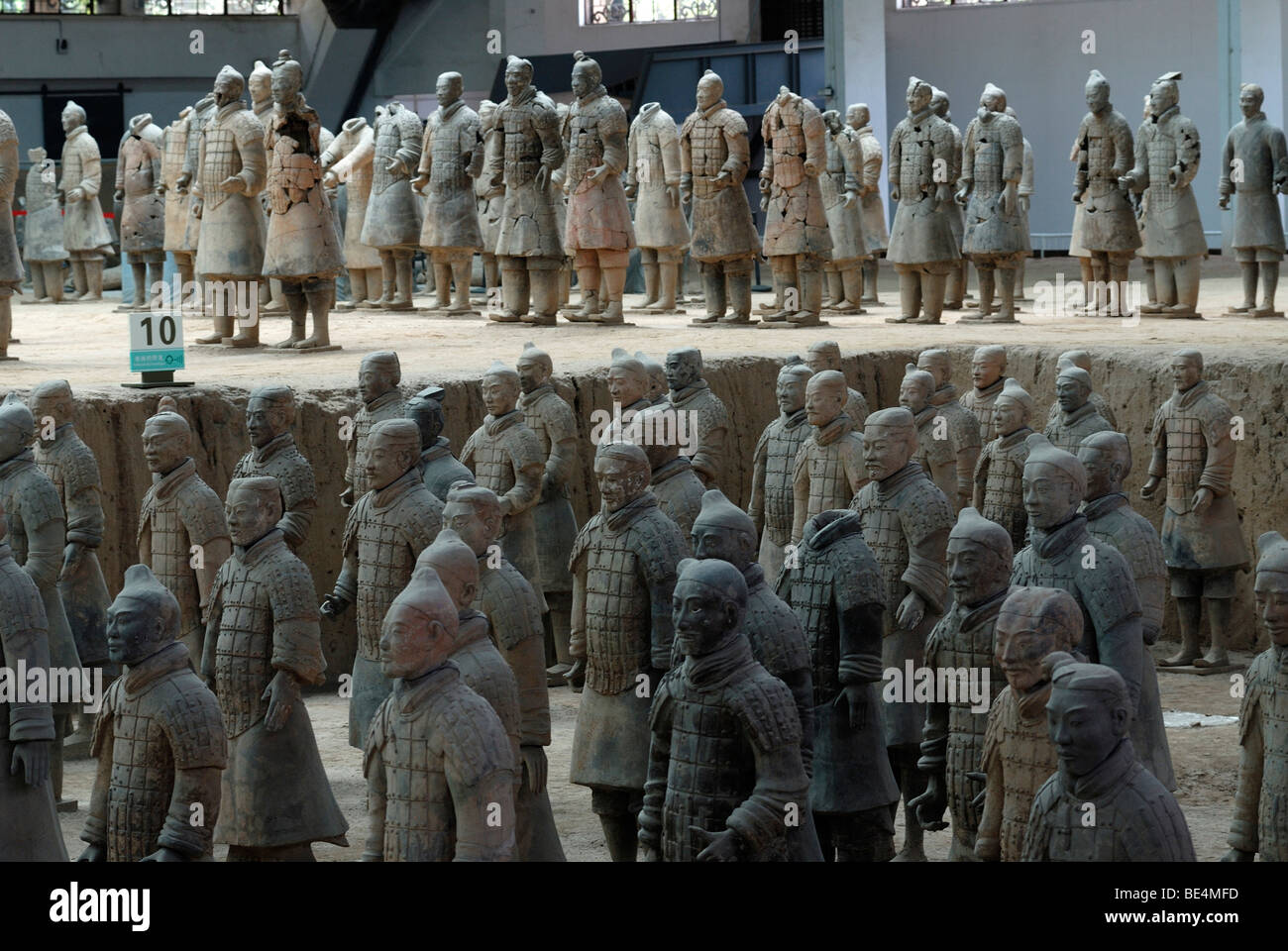 Terracotta army, part of the grave complex, hall 1, mausoleum of the 1st Emperor Qin Shi Huang in Xi'an, Shaanxi Province, Chin Stock Photo