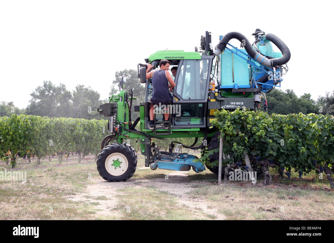 Grape harvesting machine hires stock photography and images Alamy