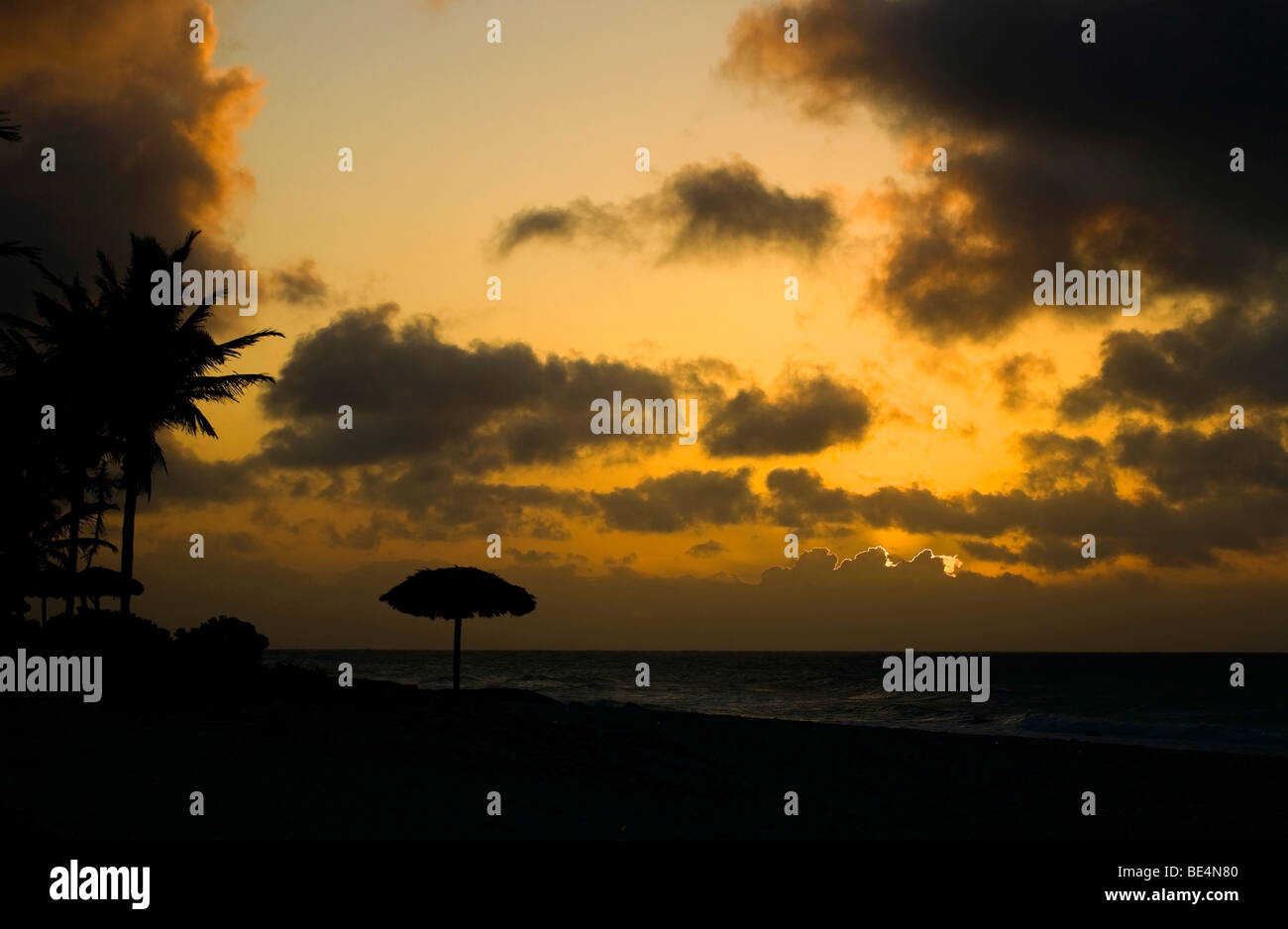 Clouds, beach, Varadero, Cuba Stock Photo