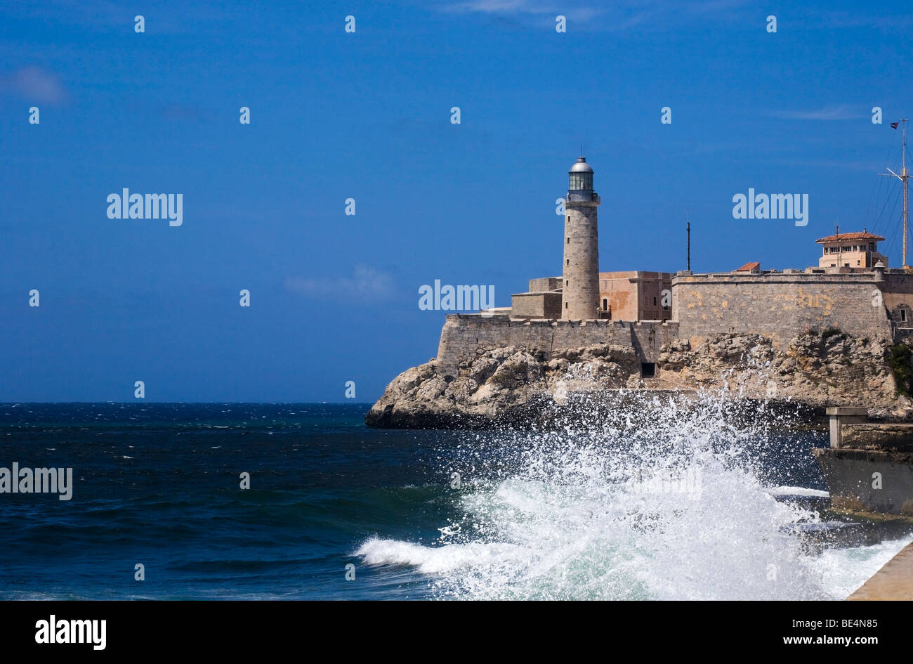 Castillo del Morro, lighthouse, Havana, Cuba Stock Photo