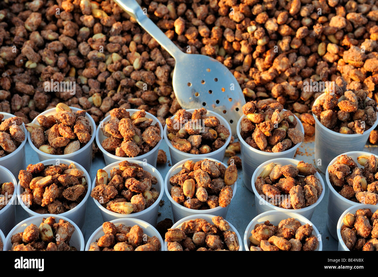 Candied peanuts at a stall in London City, England, United Kingdom, Europe Stock Photo
