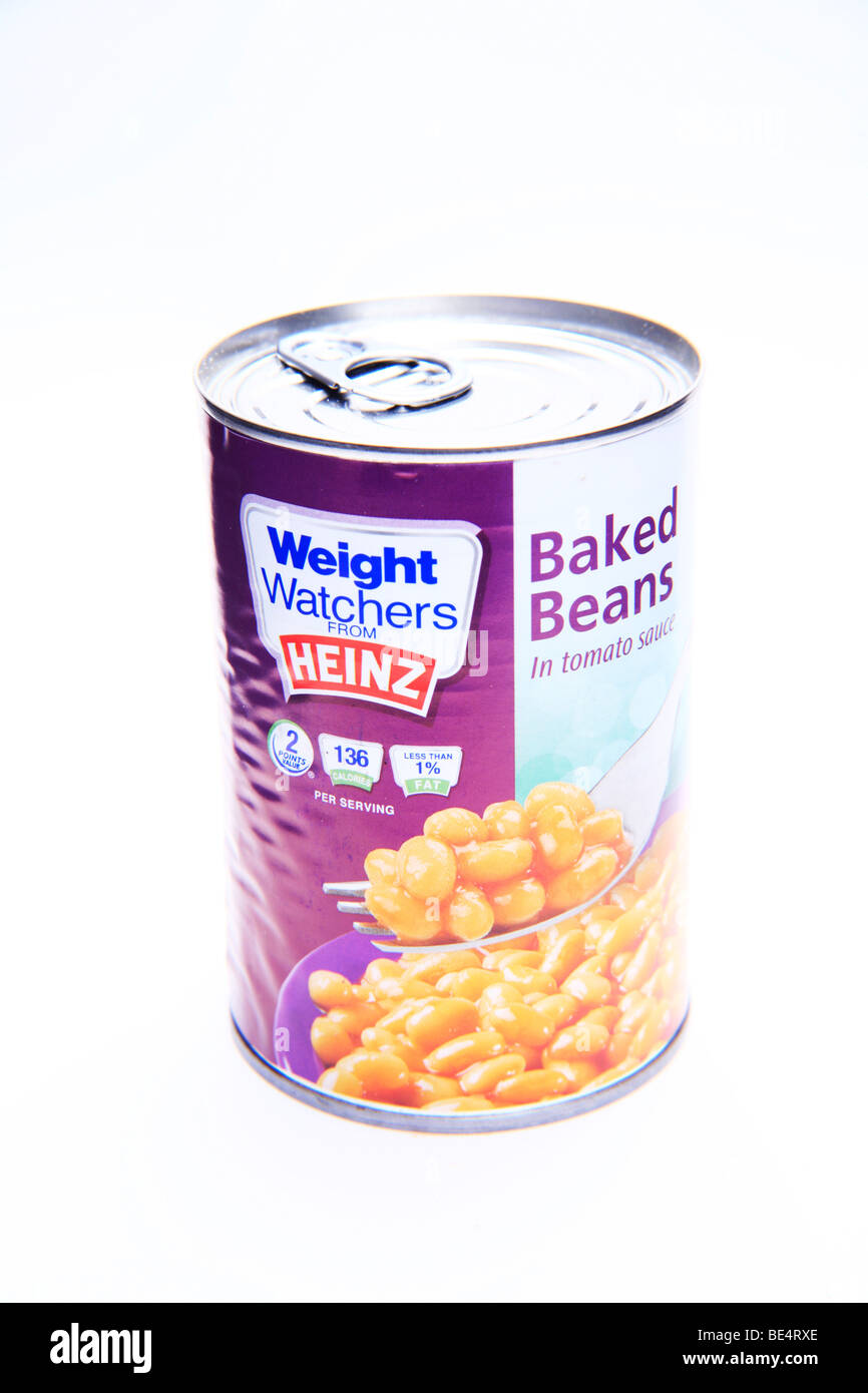 A Tin of Heinz Weight Watcher's Baked Beans Stock Photo
